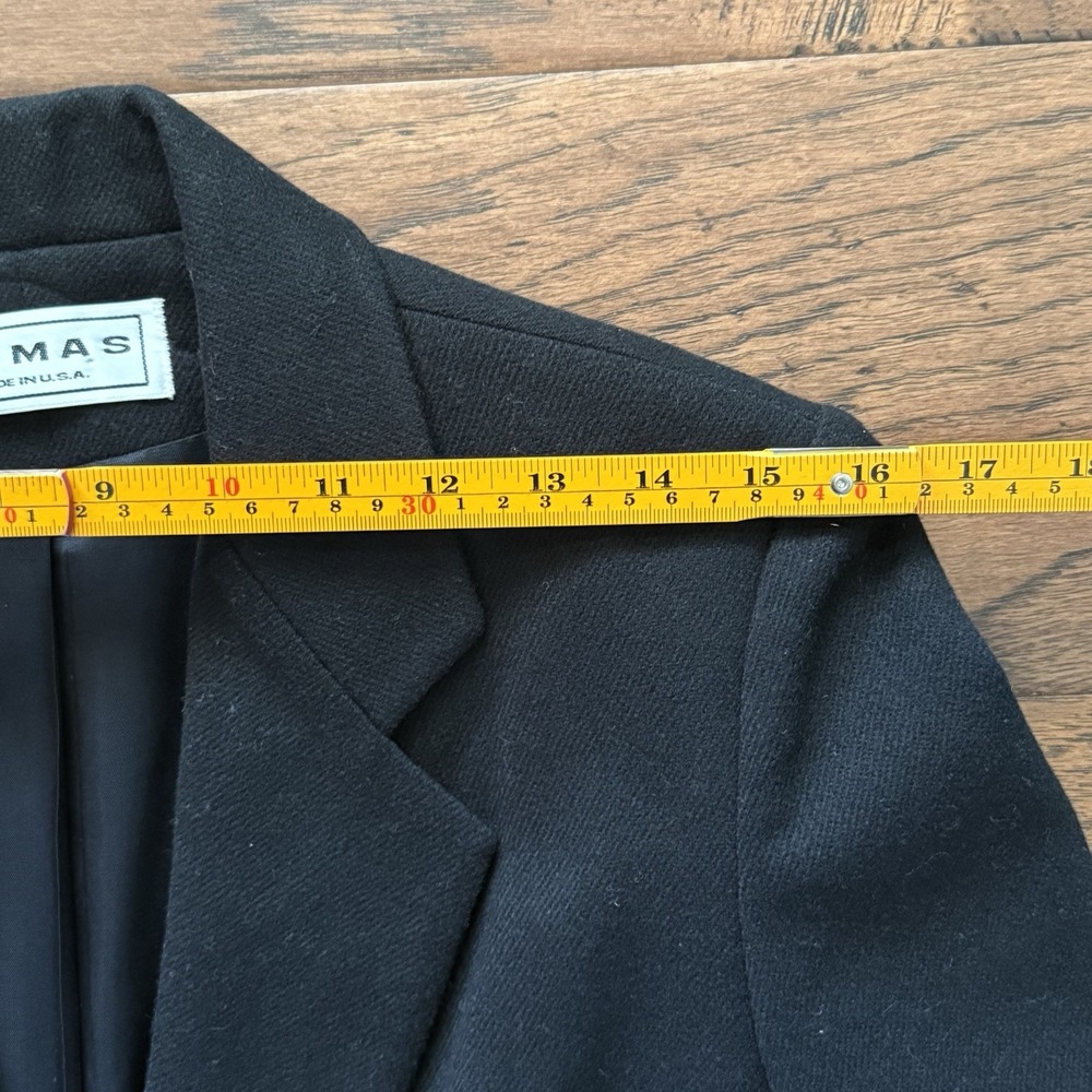 Dumas Blazer Pure Wool Tailored Jacket Quiet Luxury Office Siren Black Vintage S - Picture 10 of 14